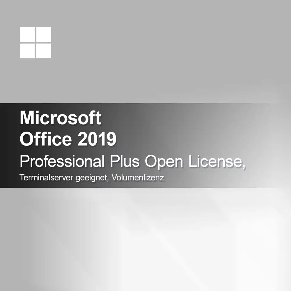 Microsoft Office 2019 Professional Plus Open License, Terminalserver egnet, volumenlicens