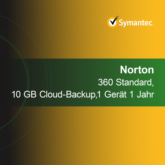 Norton 360 Standard, 10 GB Cloud-sikkerhedskopi, 1 enhed 1 år