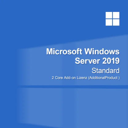 Microsoft Windows Server 2019 Standard - 2 Core Tilføjelseslicens (AdditionalProduct )