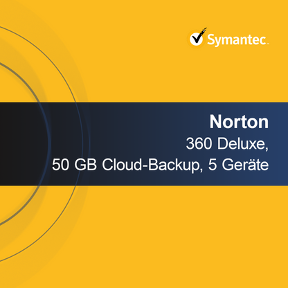 Norton 360 Deluxe, 50 GB Cloud-sikkerhedskopi 5 enheder